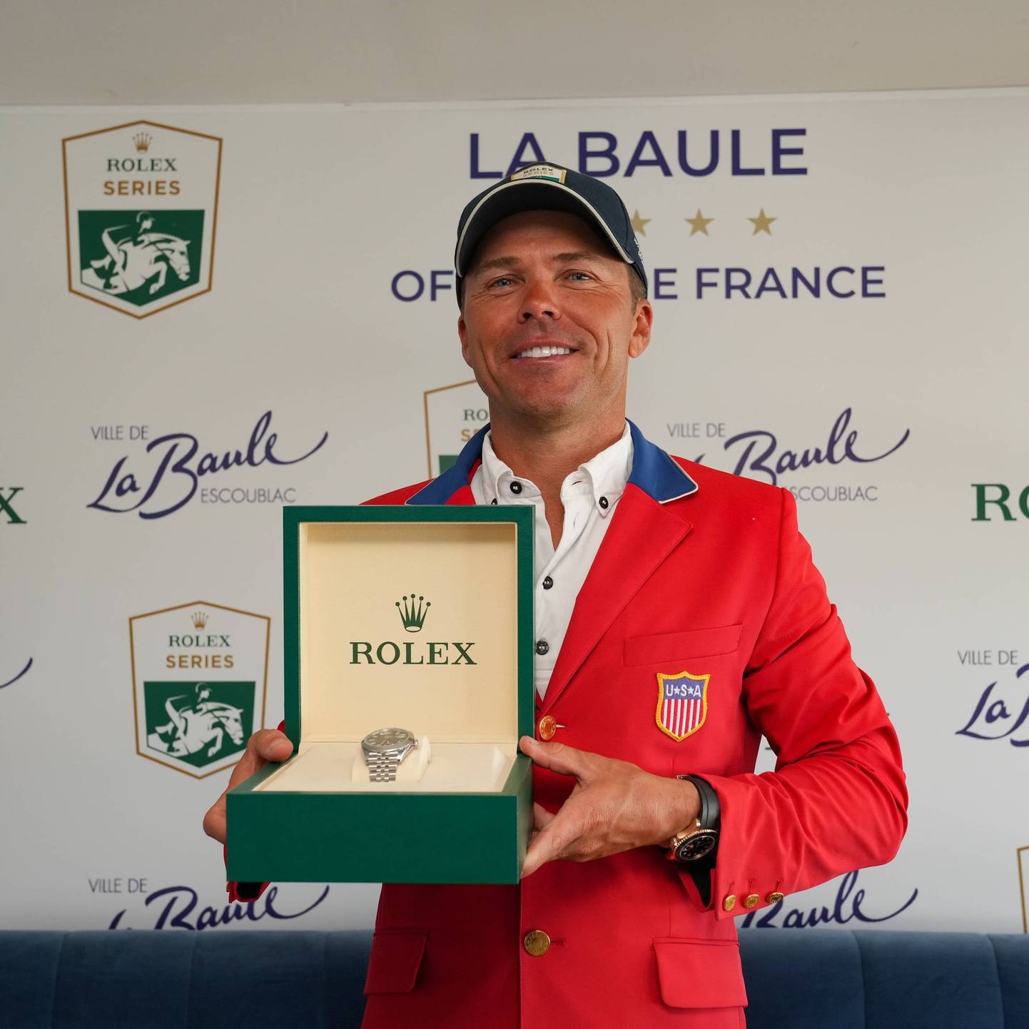 Kent Farrington winner of the Rolex Grand Prix Ville de La Baule in 2024 with Greya