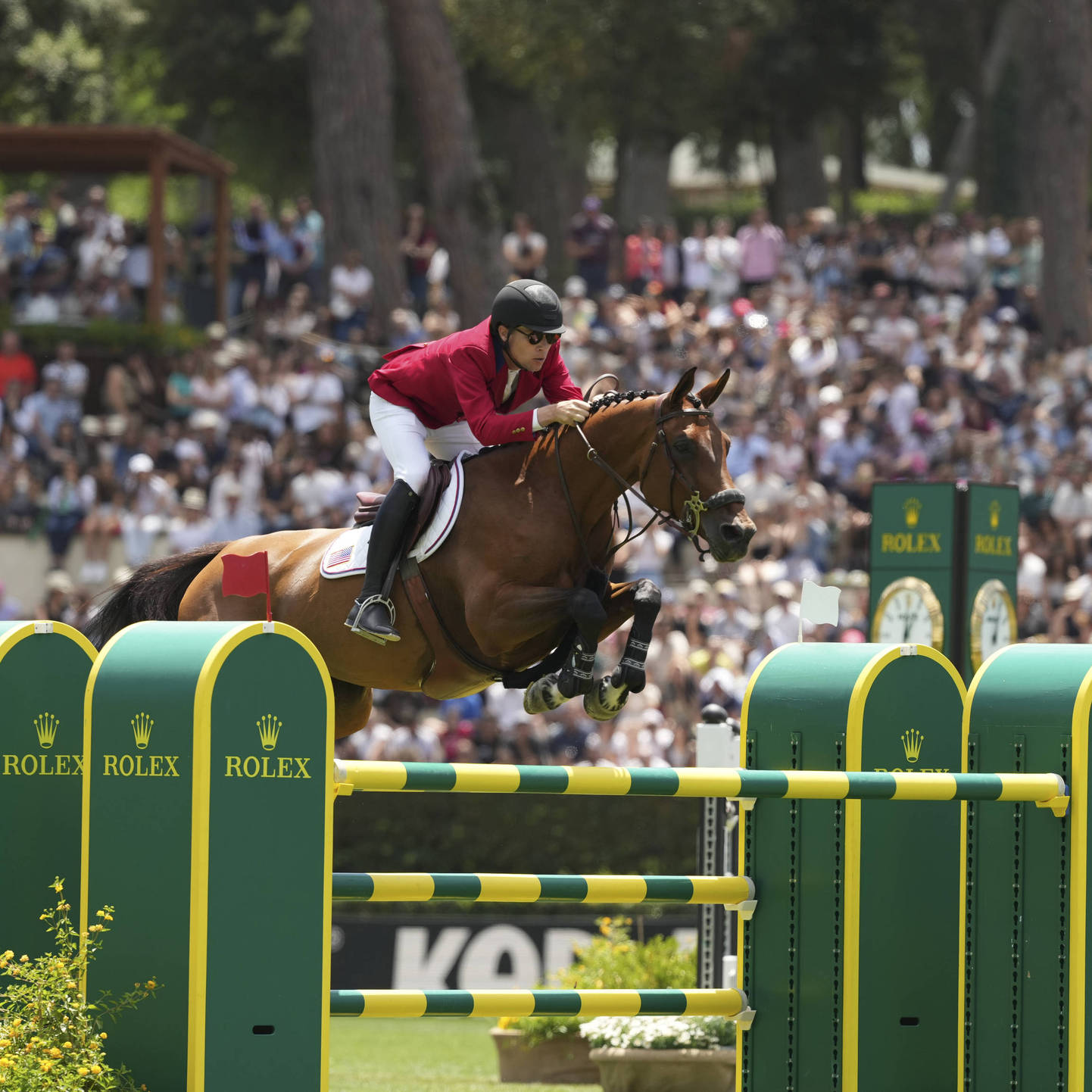 The winner of the Rolex Grand Prix of Rome, Karl Cook, was extremely happy