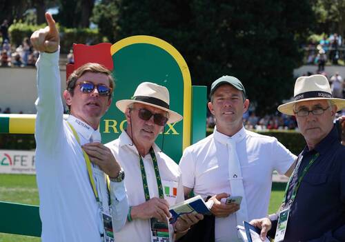 Grand Prix; course walk Cian O Connor, Darragh Kenny. Photo(c) Rolex/ Sportfot