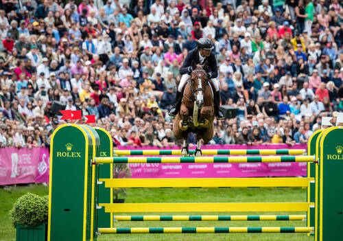 Jumping de Dinard 2023. Rolex Grand Prix Ville de Dinard. 
Kevin STAUT (FRA). BEAU DE LAUBRY Z
© Images'Inn Photographie