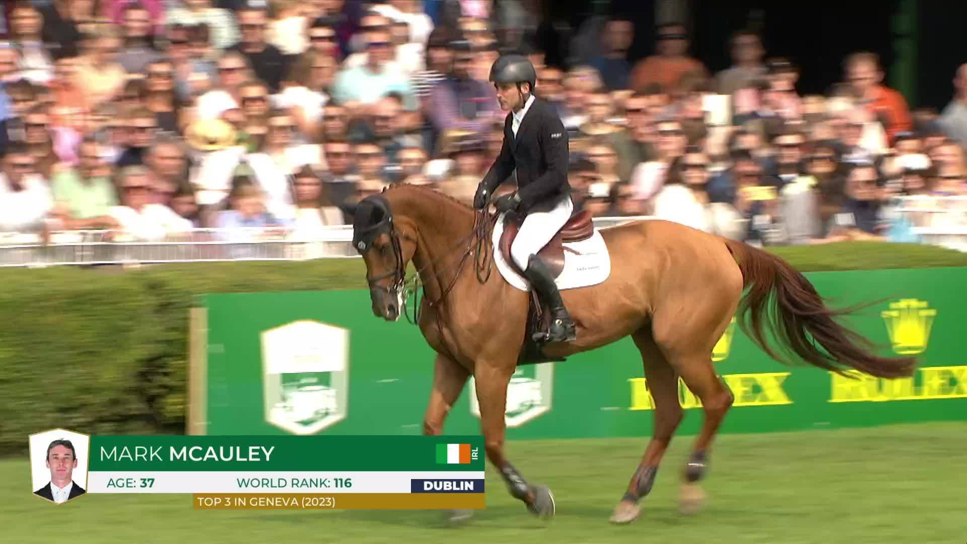 Mark Mcauley with Grs Lady Amaro - Dublin Horse Show 2024 - Round 1