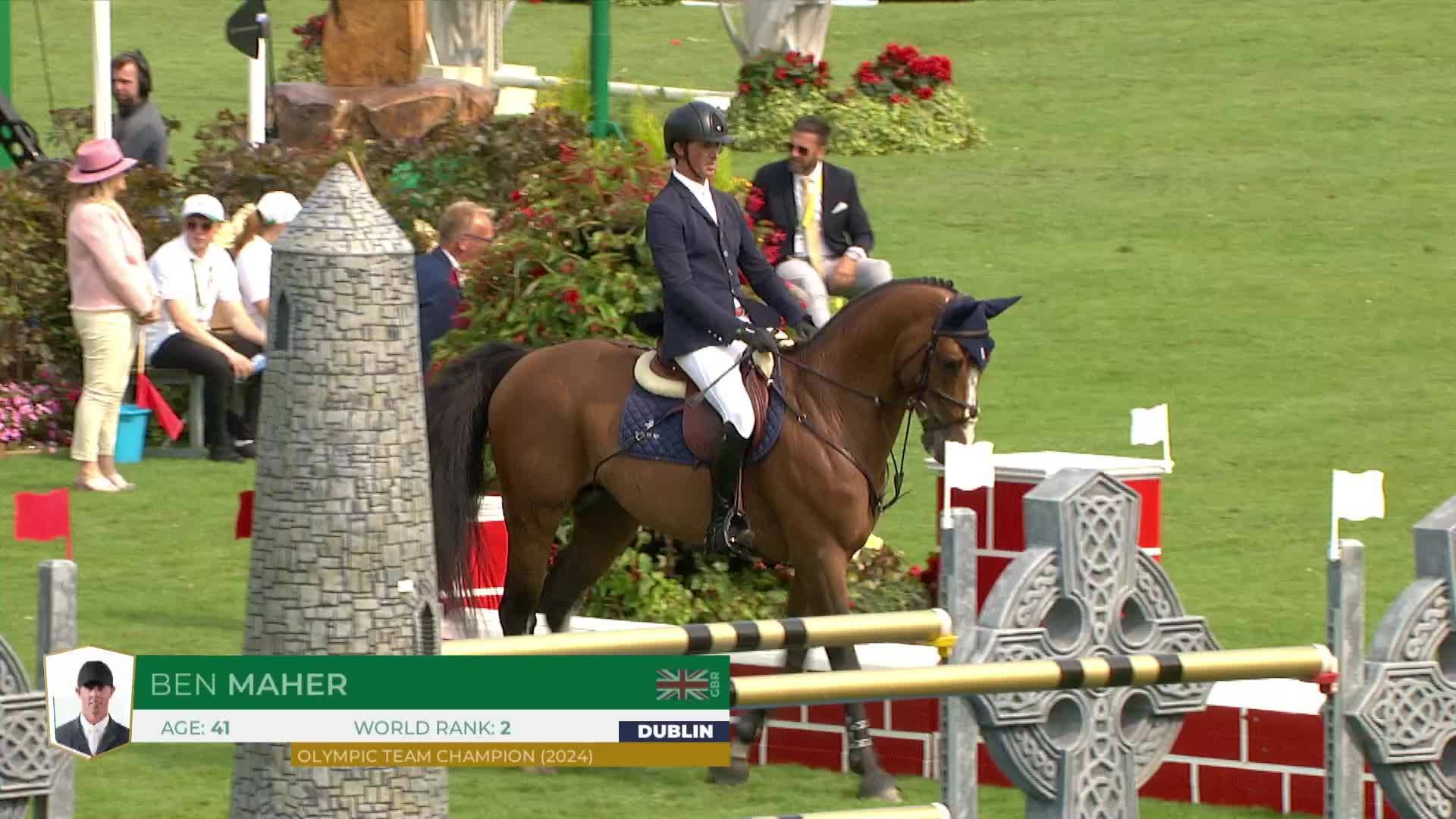 Ben Maher with Point Break - Dublin Horse Show 2024 - Round 1
