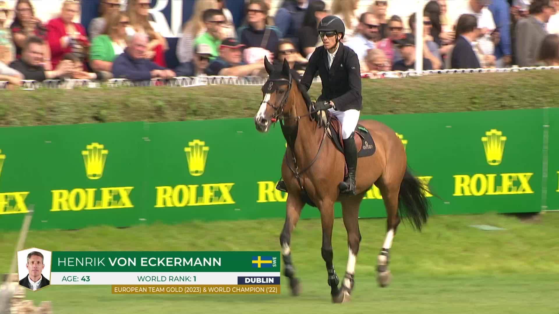 Henrik Von Eckermann with Iliana - Dublin Horse Show 2024 - Round 1