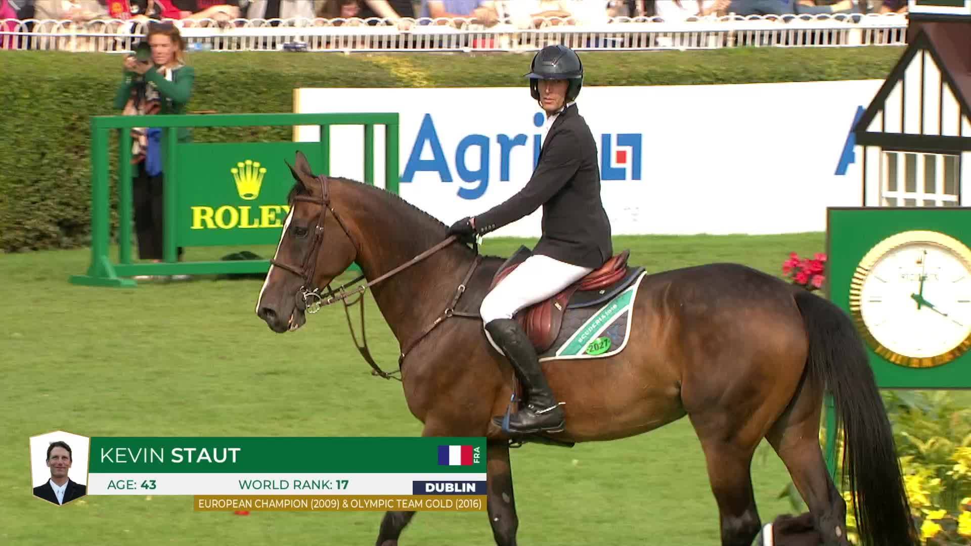 Joseph Stockdale with Ebanking - Dublin Horse Show 2025 - Round 1