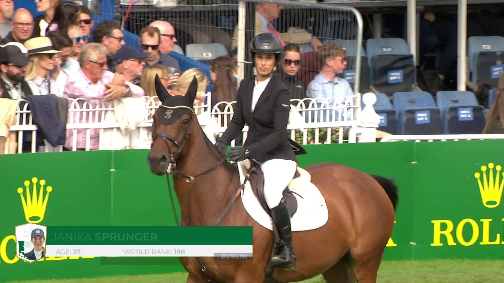 Janika Sprunger with Orelie - Dublin Horse Show 2024 - Round 1