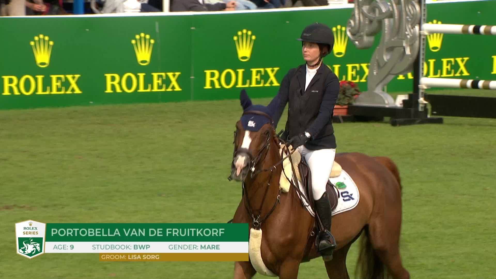 Emilie Conter with Portobella Van de Fruitkorf - Dublin Horse Show 2024 - Round 1