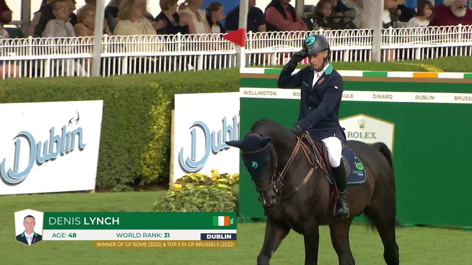 Jason Foley with Cute Face - Dublin Horse Show 2025 - Round 1