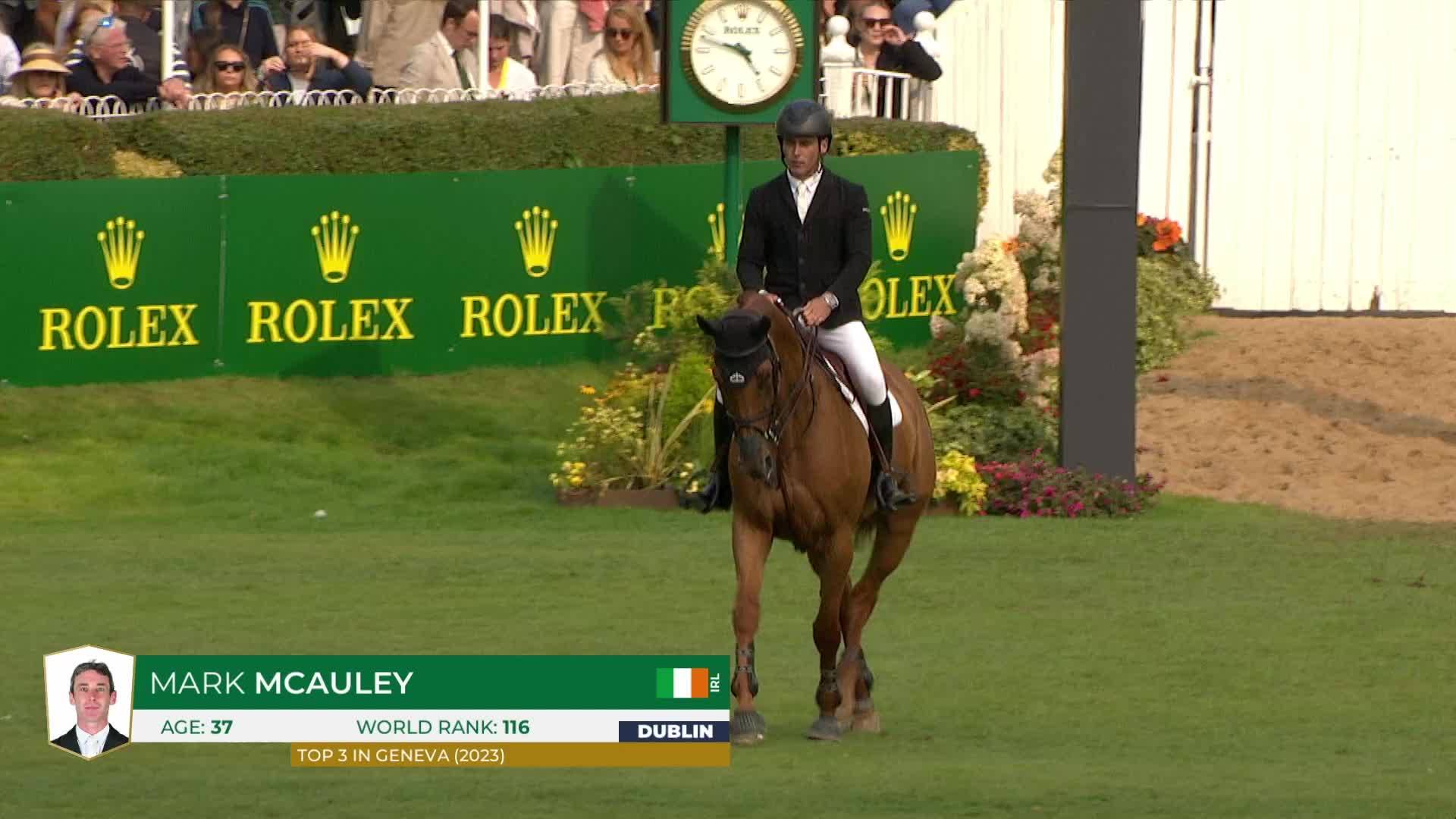 Mark Mcauley with Grs Lady Amaro - Dublin Horse Show 2024 - Round 2