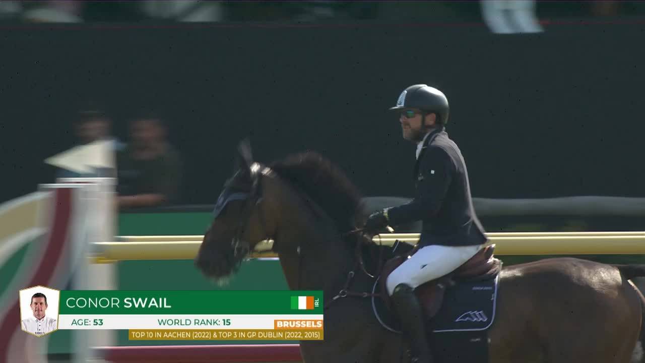 Trevor Breen with Highland President - CSIO 5* Bruxelles 2025 - Round 1
