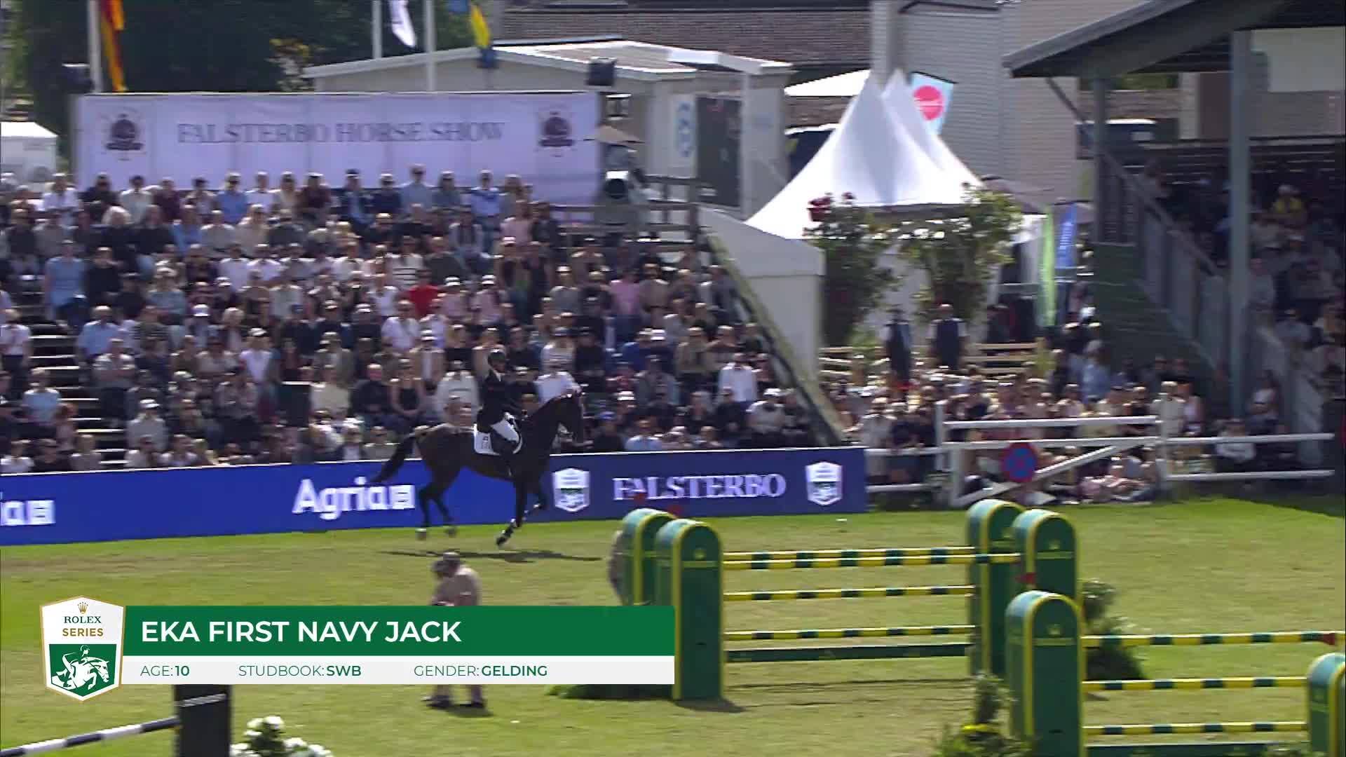 Carl-walter Fox with Eka First Navy Jack - CSIO 5* Falsterbo 2025 - Round 1