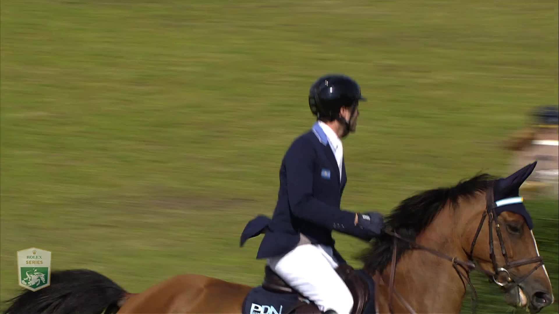 Trevor Breen with Highland President - CSIO 5* Bruxelles 2025 - Round 2