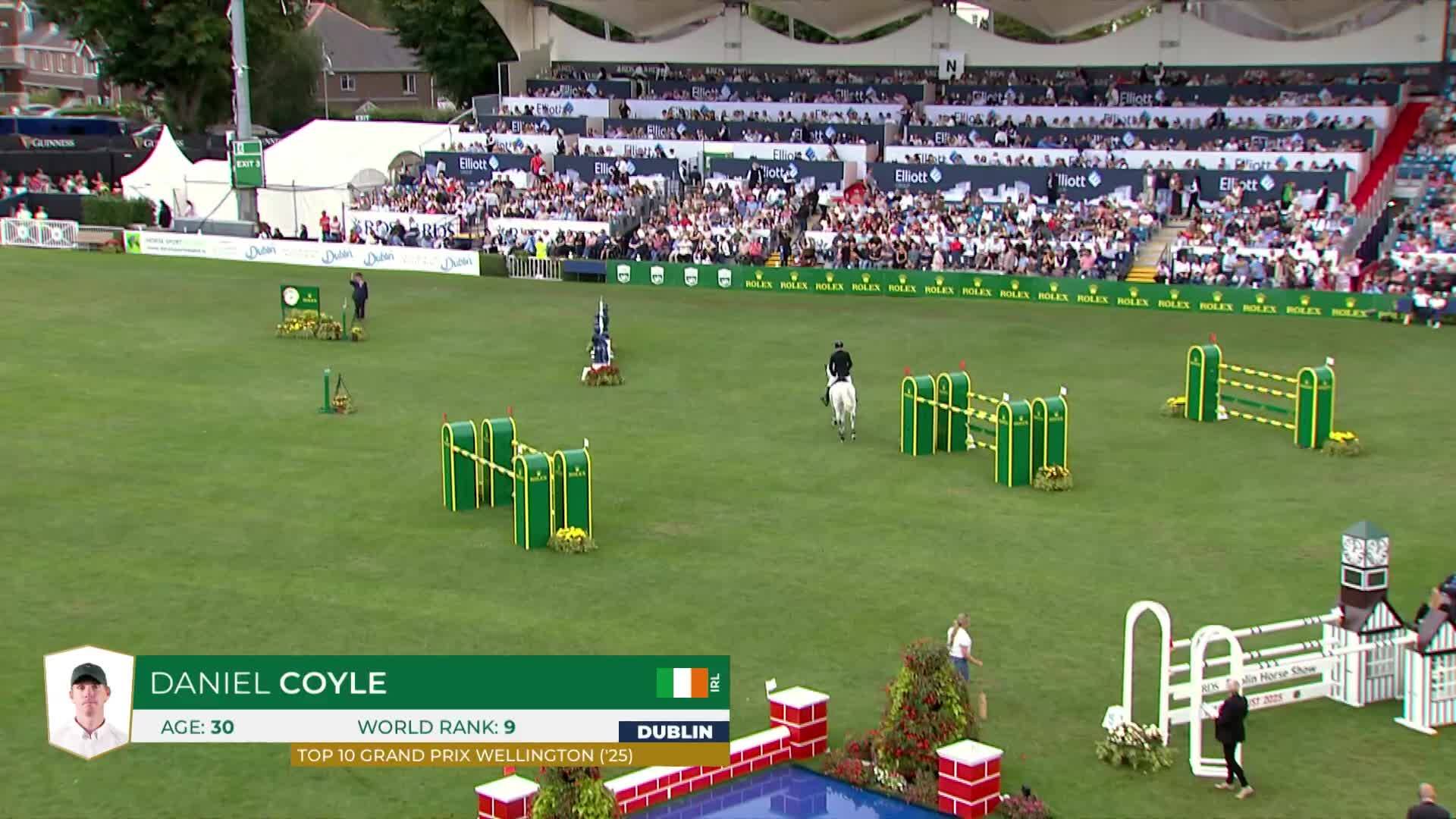 Daniel Coyle with Incredible - Dublin Horse Show 2025 - Round 1