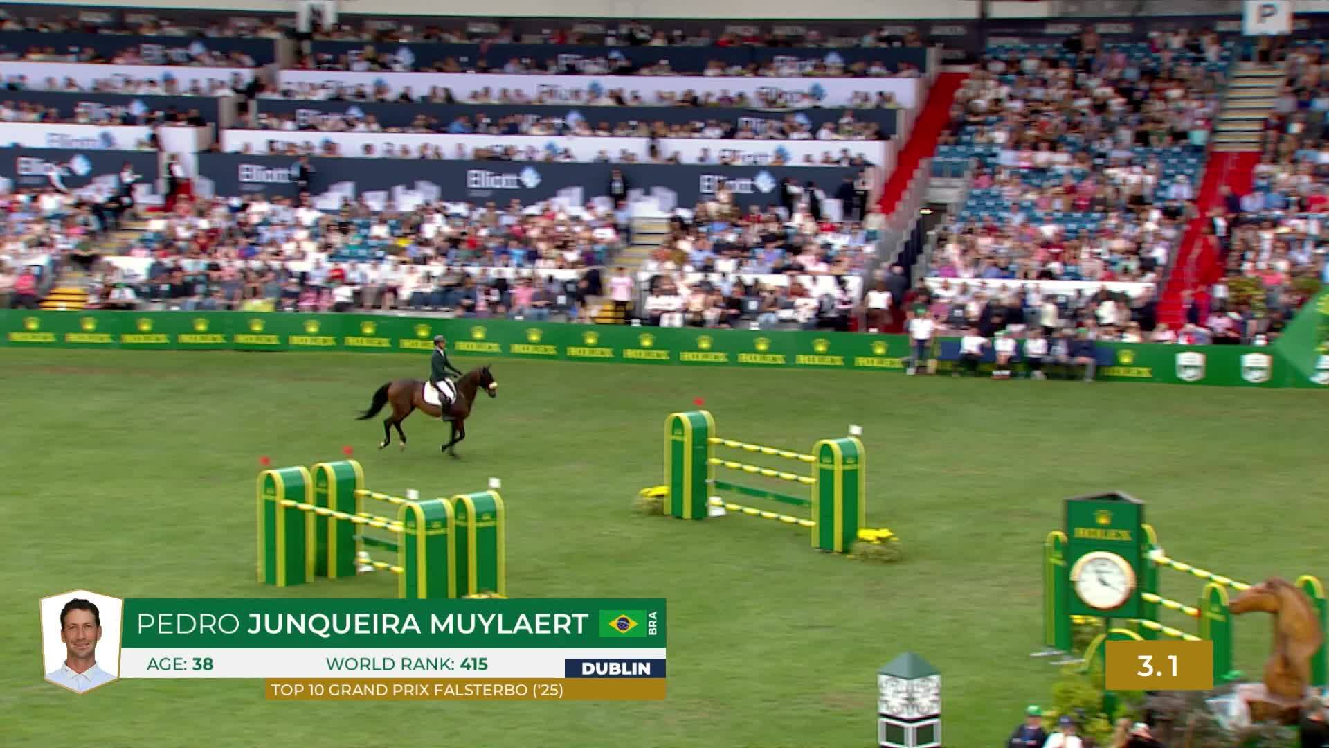 Pedro Junqueira Muylaert with Quax 76 - Dublin Horse Show 2025 - Round 1