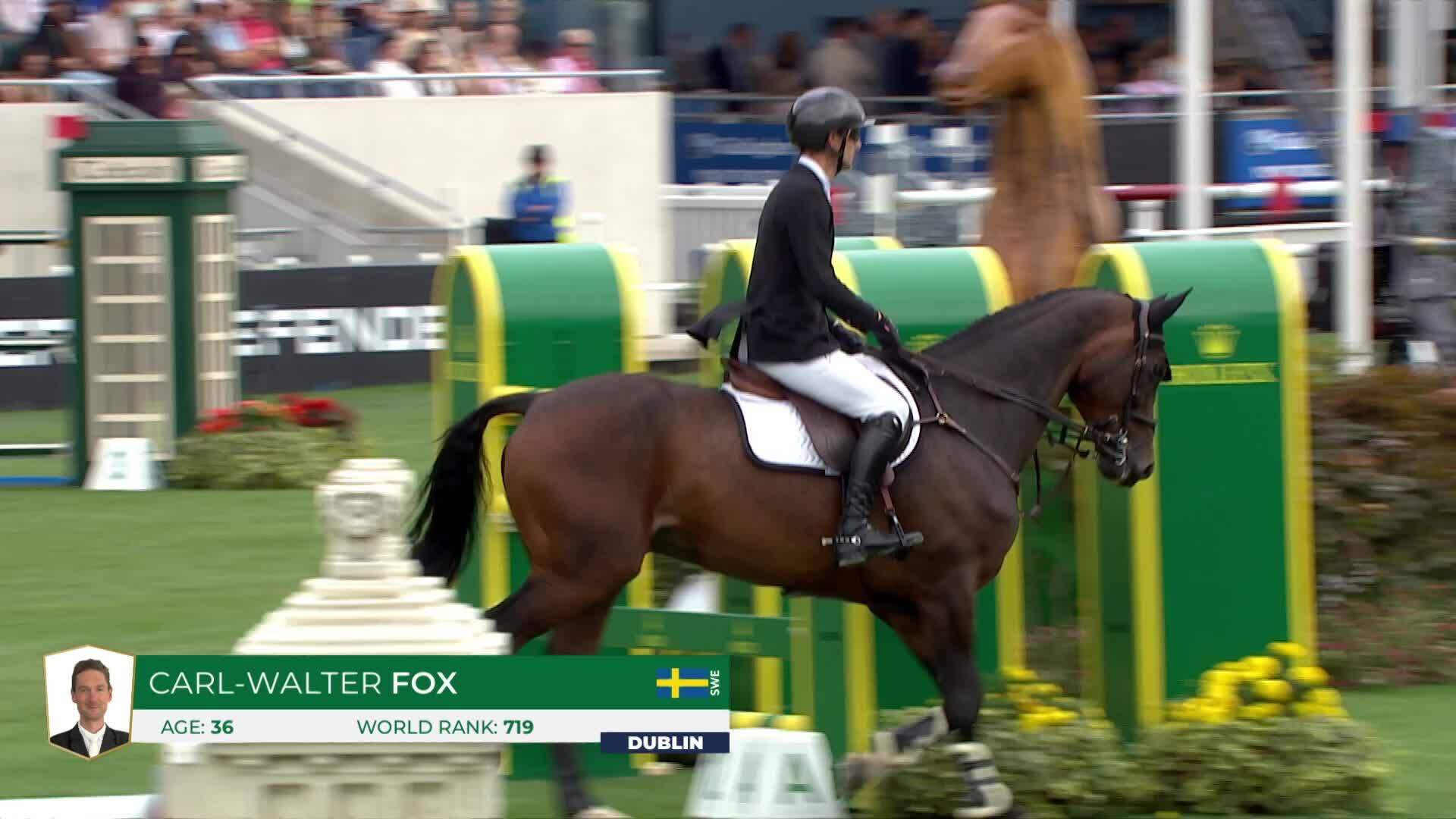 Carl-Walter Fox with Eka First Navy Jack - CSIO 5* Dublin 2026 - Round 1