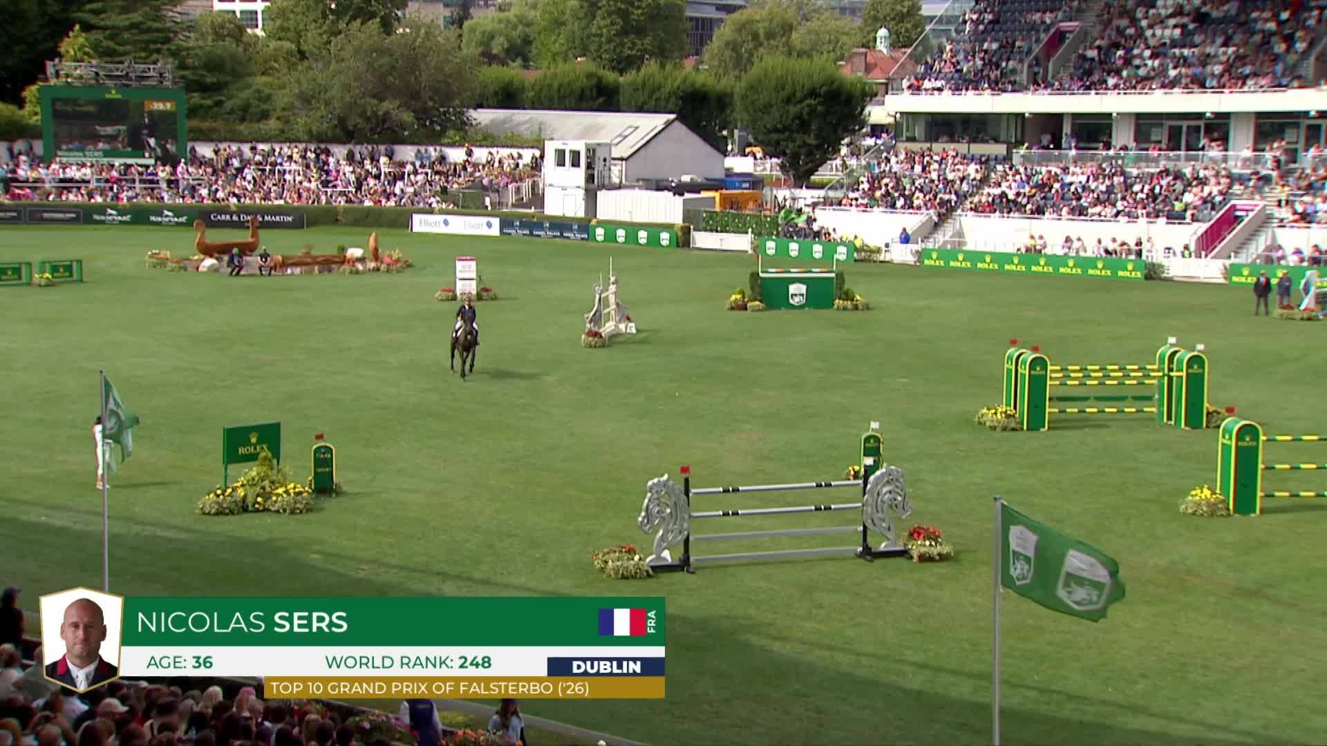 Nicolas Sers with Eleven de Riverland - CSIO 5* Dublin 2026 - Round 1