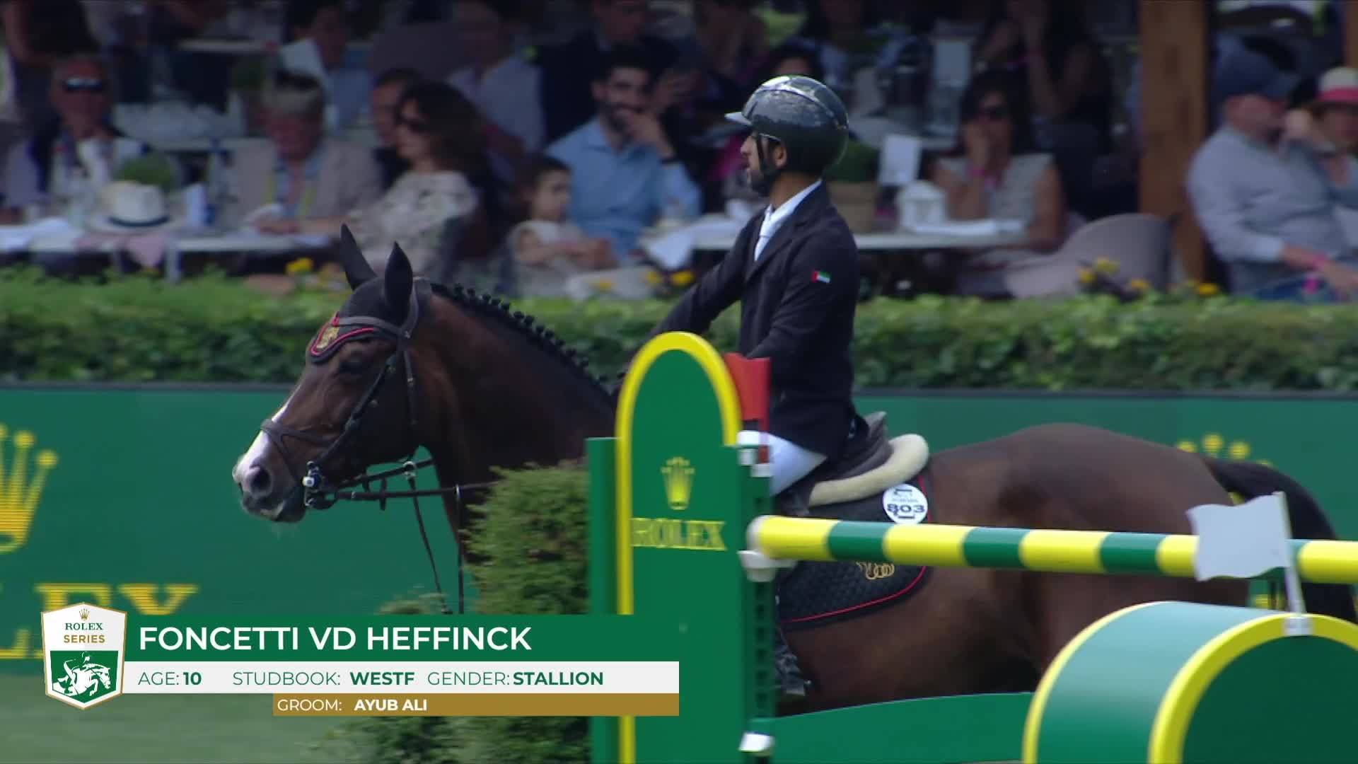 Salim Ahmed Al Suwaidi with Foncetti Vd Heffinck - CSIO Rome - Piazza di Siena 2024 - Round 2