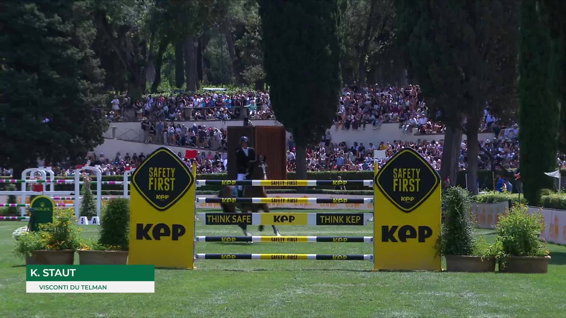 Kevin Staut with Visconti du Telman - CSIO Rome - Piazza di Siena 2024 - Round 1