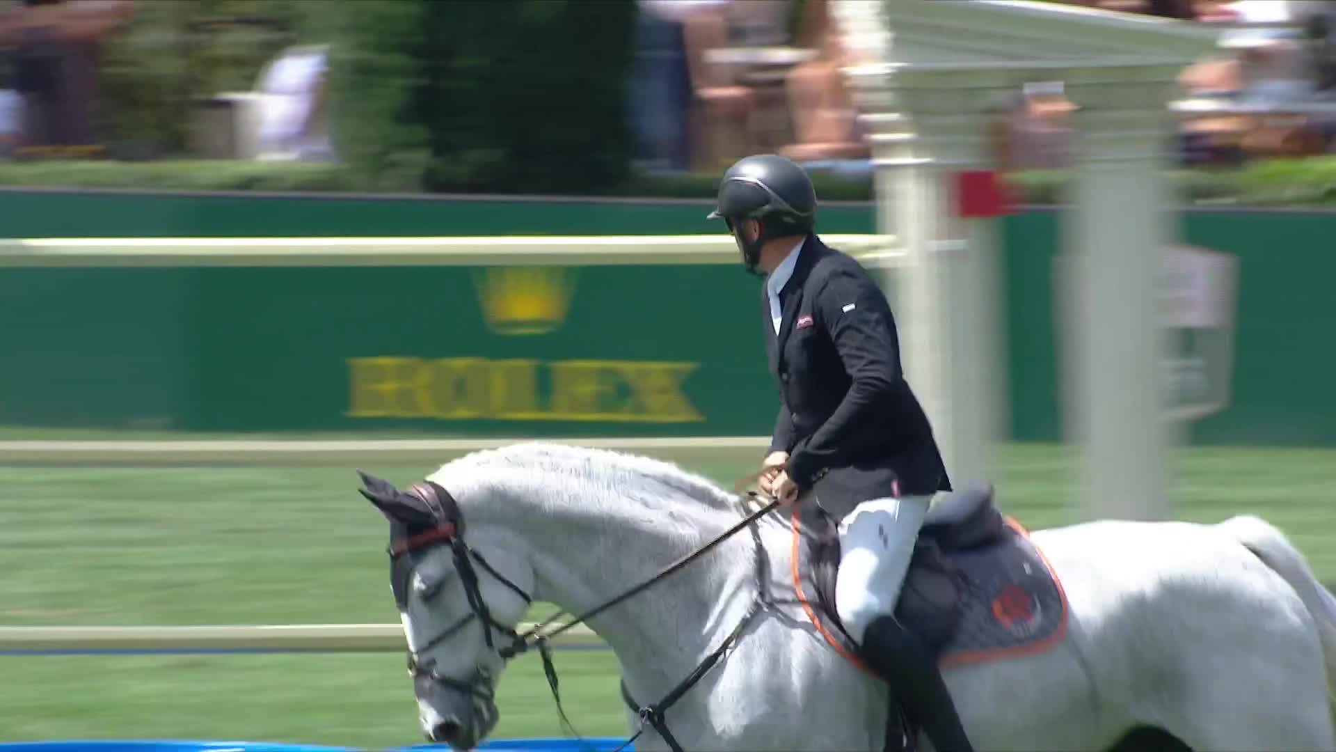 Peter Petschenig with Ennebel Van Het Posthuijs - CSIO Rome - Piazza di Siena 2024 - Round 2
