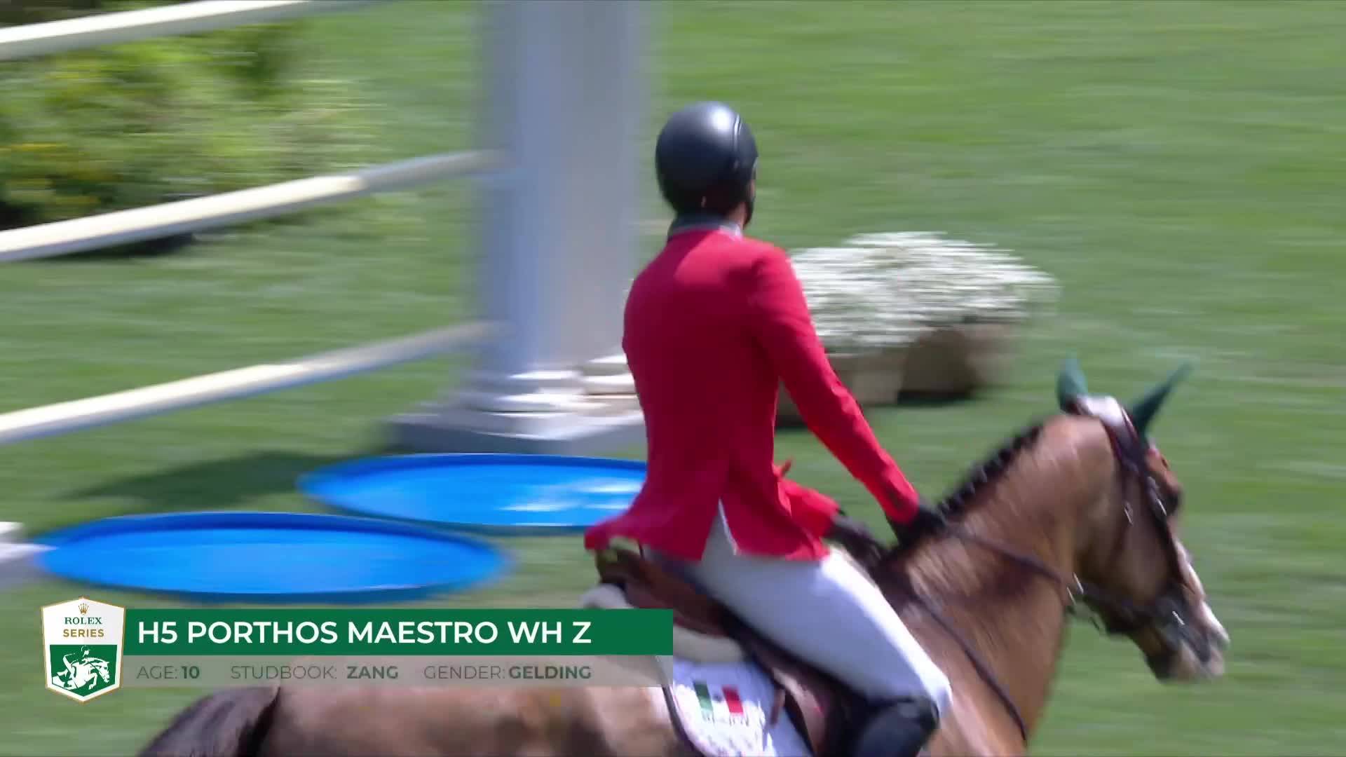 Carlos Hank Guerreiro with H5 Porthos Maestro Wh Z - CSIO Rome - Piazza di Siena 2024 - Round 2