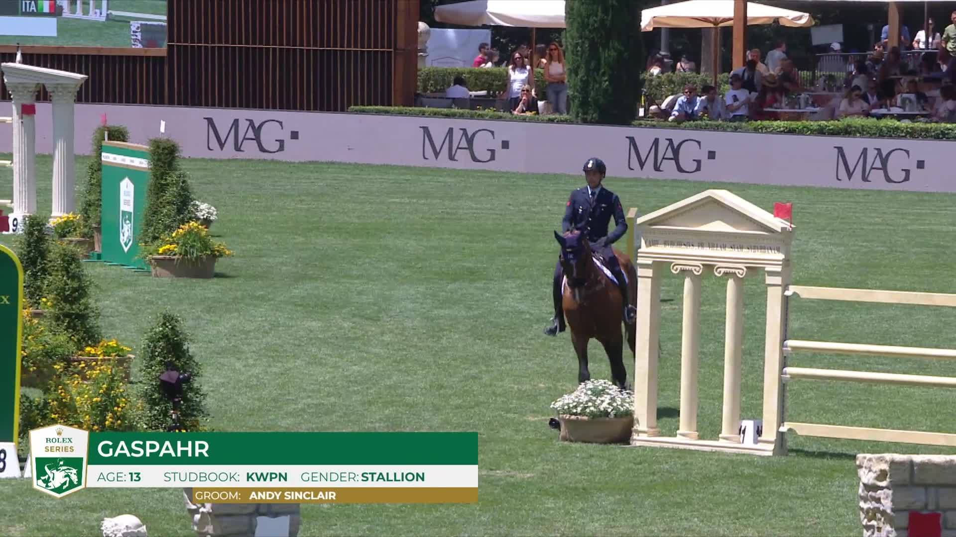 Giampiero Garofalo with Gaspahr - CSIO Rome - Piazza di Siena 2024 - Round 1