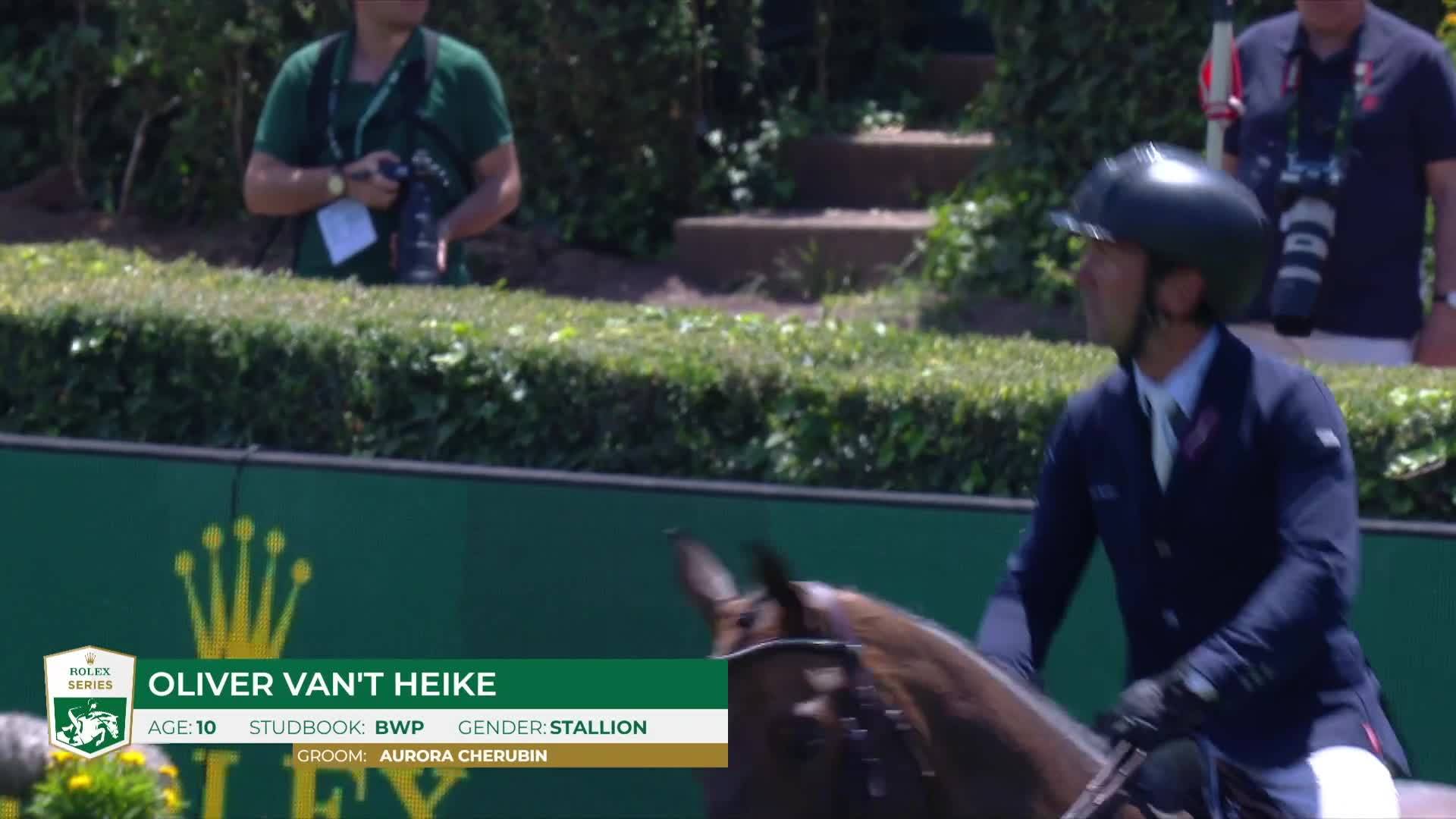 Riccardo Pisani with Oliver Van't Heike - CSIO Rome - Piazza di Siena 2024 - Round 1