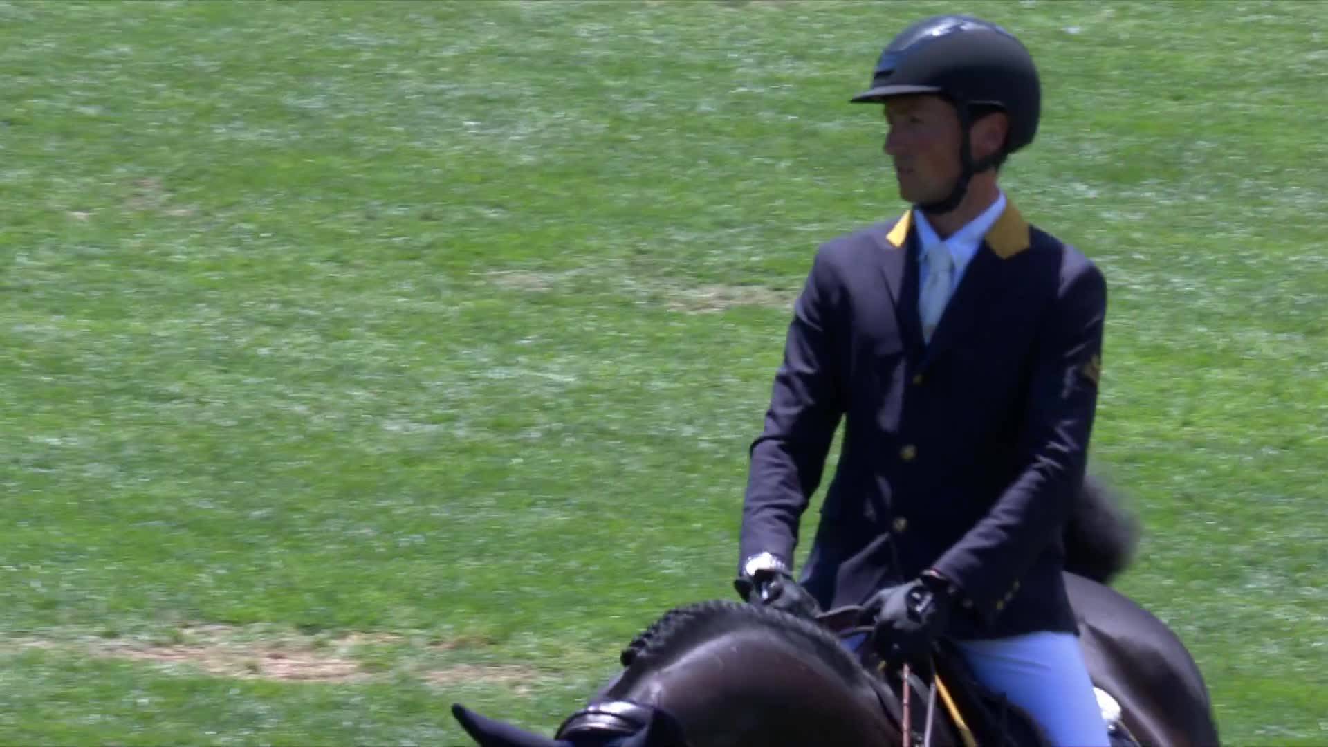 Lorenzo De Luca with Curcuma Il Palazzetto - CSIO Rome - Piazza di Siena 2024 - Round 1