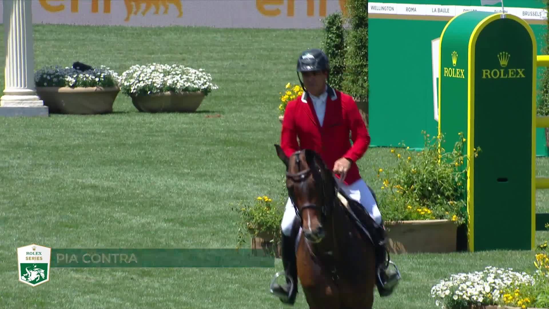 Nicolas Pizarro with Pia Contra - CSIO Rome - Piazza di Siena 2024 - Round 1