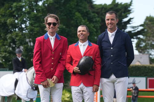 Podium of the Rolex Grand Prix Ville de La Baule - Karl Cook / Kent Farrington / Grégory Wathelet
